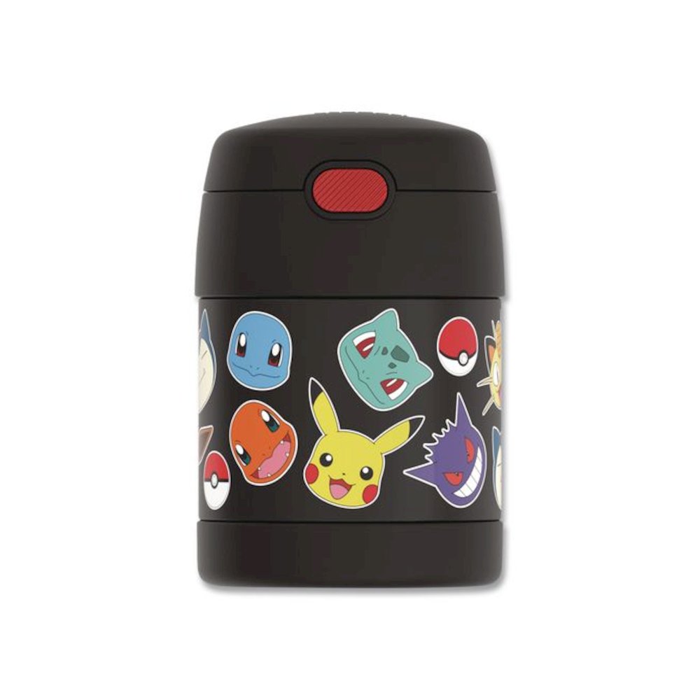 FUNtainer Pokemon Two-Compartment Food Jar, 10 oz, Black/Multicolor. Picture 1