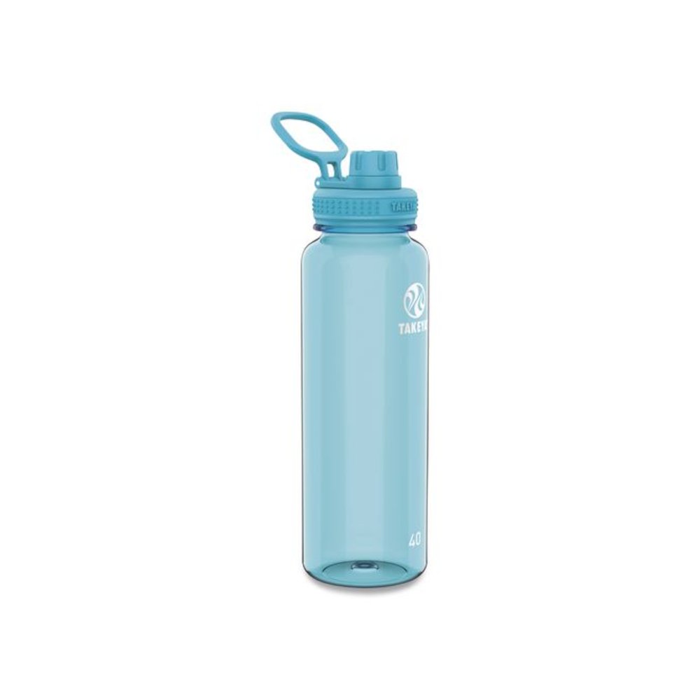 Tritan Plastic Water Bottle, 40 oz, Breezy Blue. Picture 1