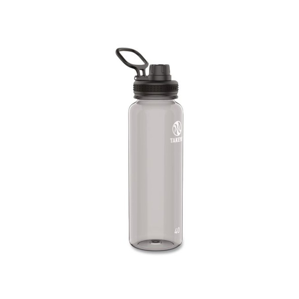 Tritan Plastic Water Bottle, 40 oz, Stormy Black. Picture 1