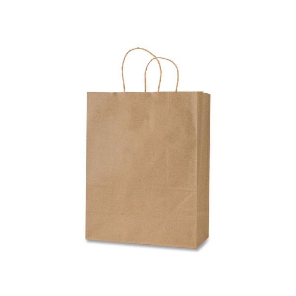 Get Reddi Paper Bags, Pixie Size, 60# Basis Weight, Twisted Rope Handles, 10" x 5" x 13", Brown, 250/Carton. Picture 1