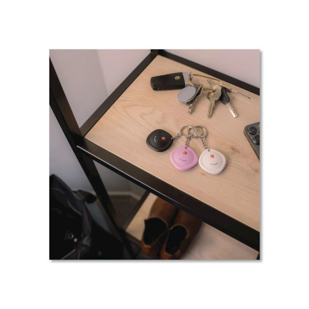 My Finder Bluetooth Tracker for Apple iOS, Black/Purple/White, 3/Pack. Picture 10