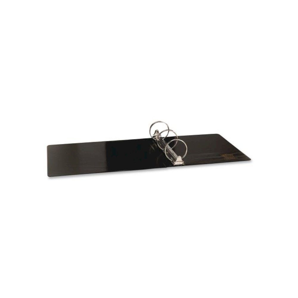 Round Ring View Binder, 3 Rings, 3" Capacity, 11 x 8.5, Black, 6/Carton. Picture 4