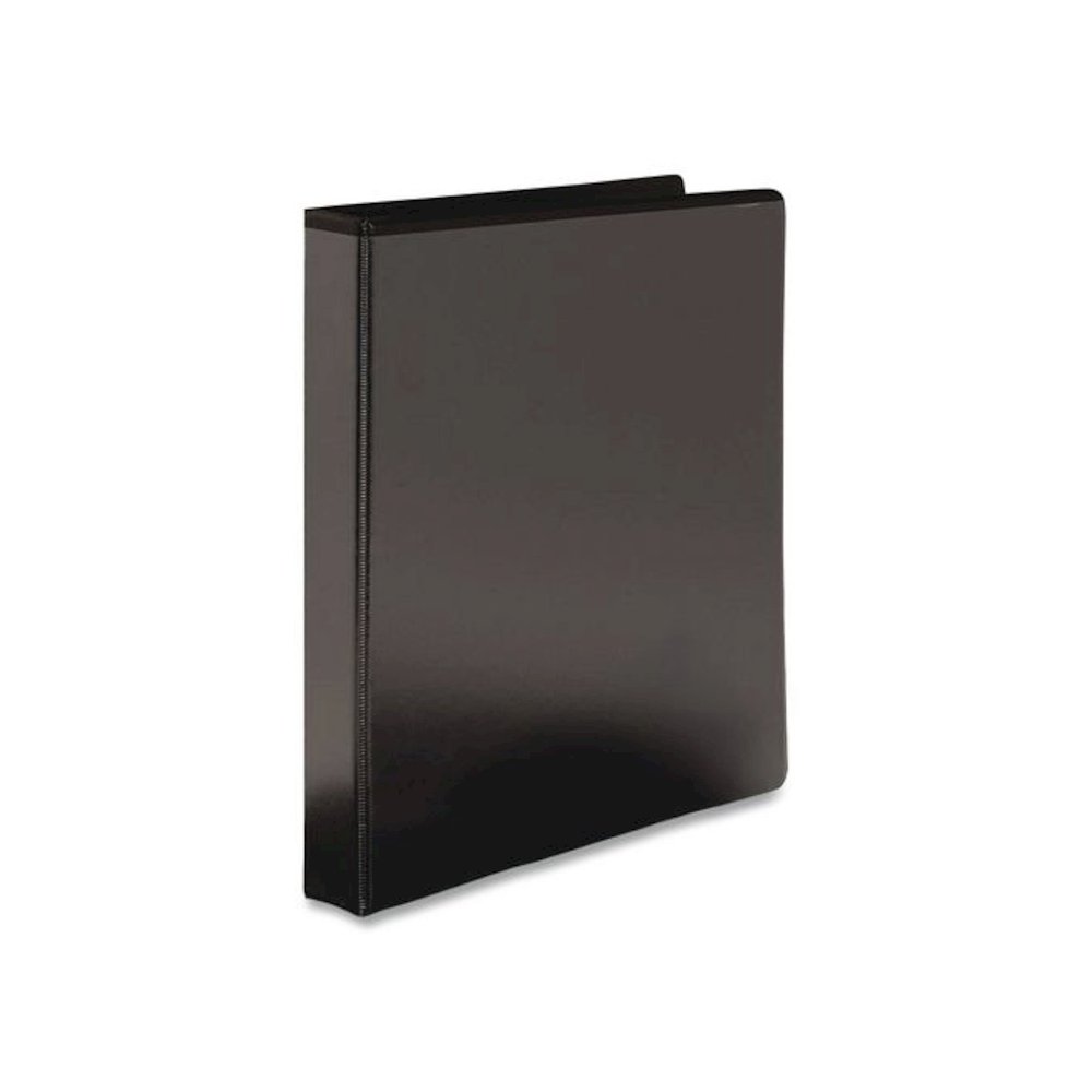 Round Ring View Binder, 3 Rings, 0.5" Capacity, Black, 12/Carton. Picture 2