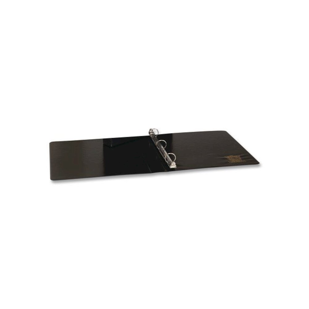Round Ring View Binder, 3 Rings, 0.5" Capacity, Black, 12/Carton. Picture 4
