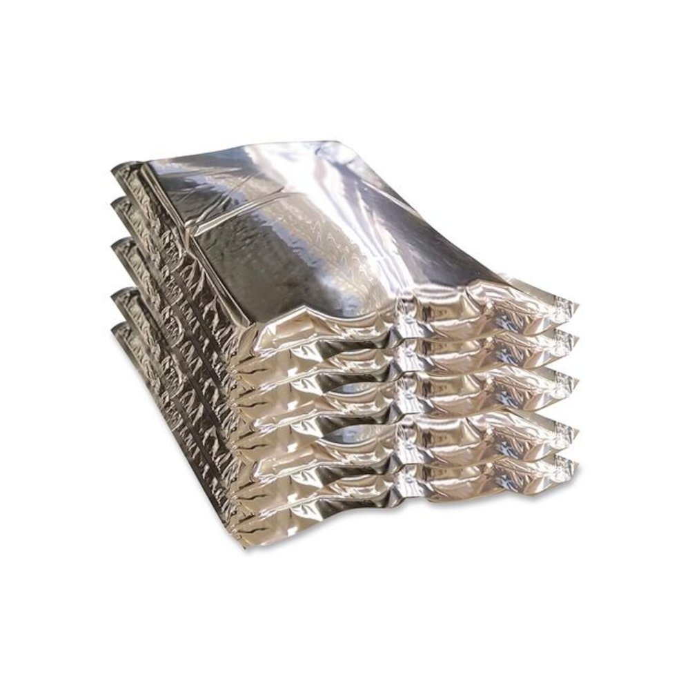 Kodiak Pack Insulated Padded Mailer, High-Density Foam, Zip Closure, 12 x 16, Silver, 25 Mailers. Picture 1