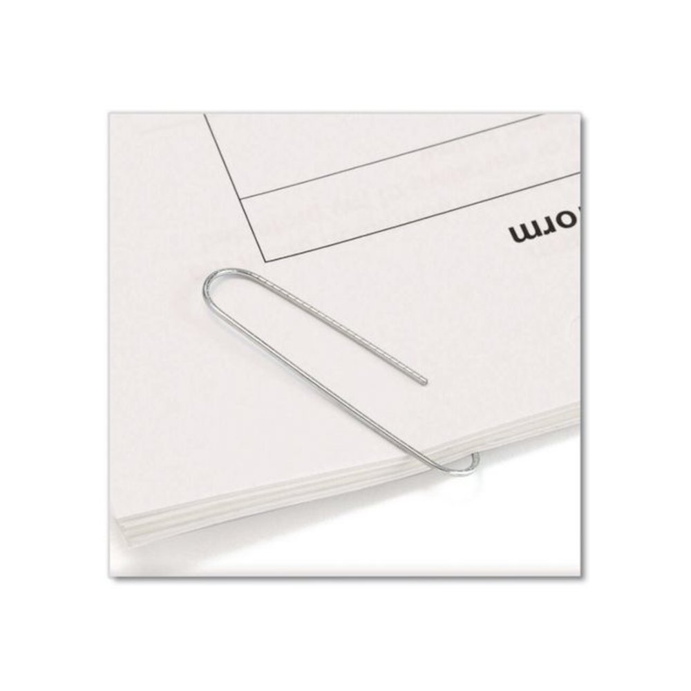 Super Premium Giant Paper Clips, Jumbo, Smooth, Silver, 100/Box, 10 Boxes/Carton. Picture 4