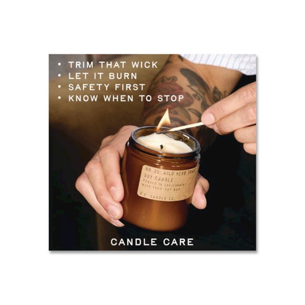 Sandalwood Rose Soy Candle, 40 to 50 Hours Burn Time, 2.9" d x 3.5" h, 7.2 oz, Amber. Picture 6