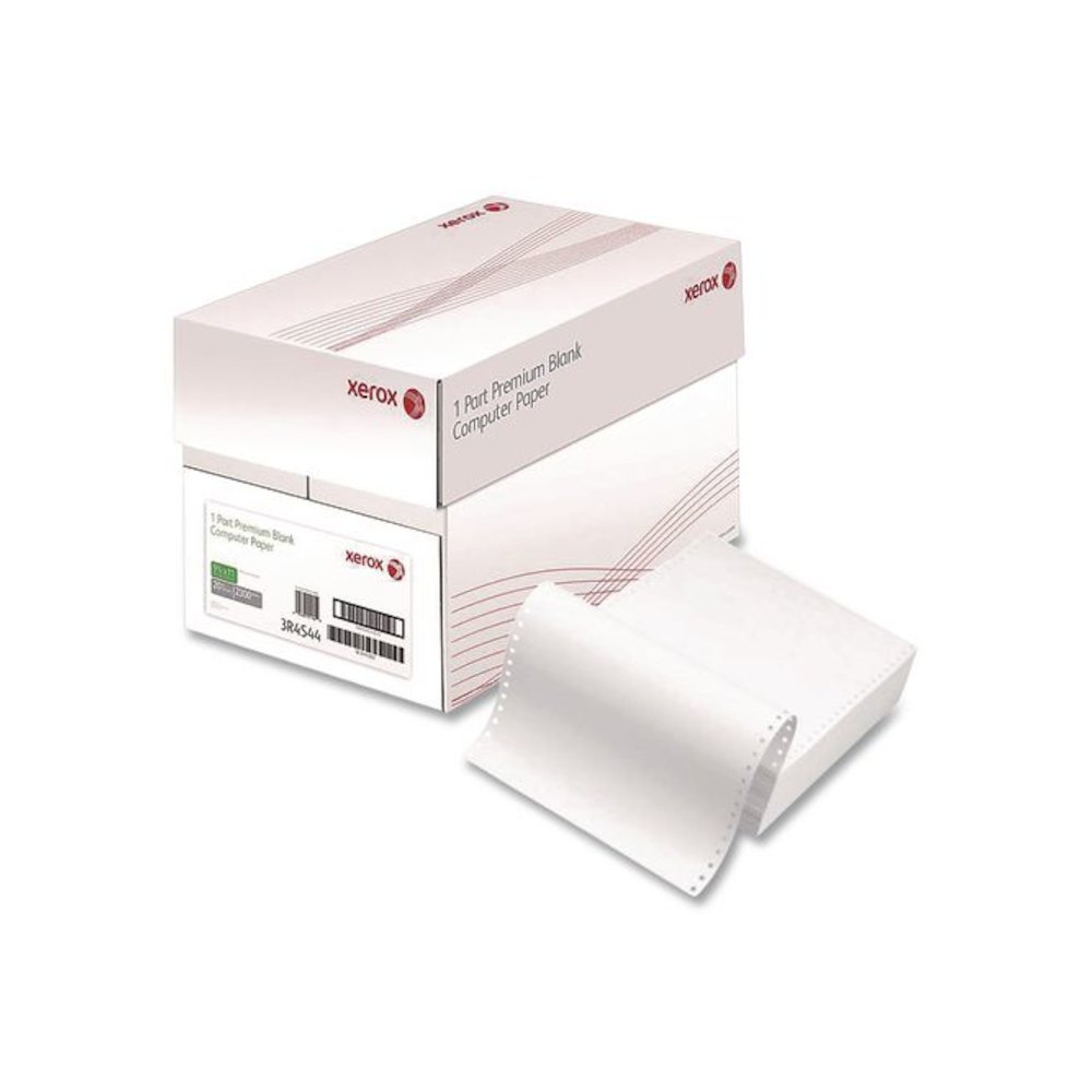 Premium Continuous Print Computer Paper, 1-Part, 92 Bright, 20 lb Bond Weight, 9.5 x 11, 2,300/Carton. Picture 4