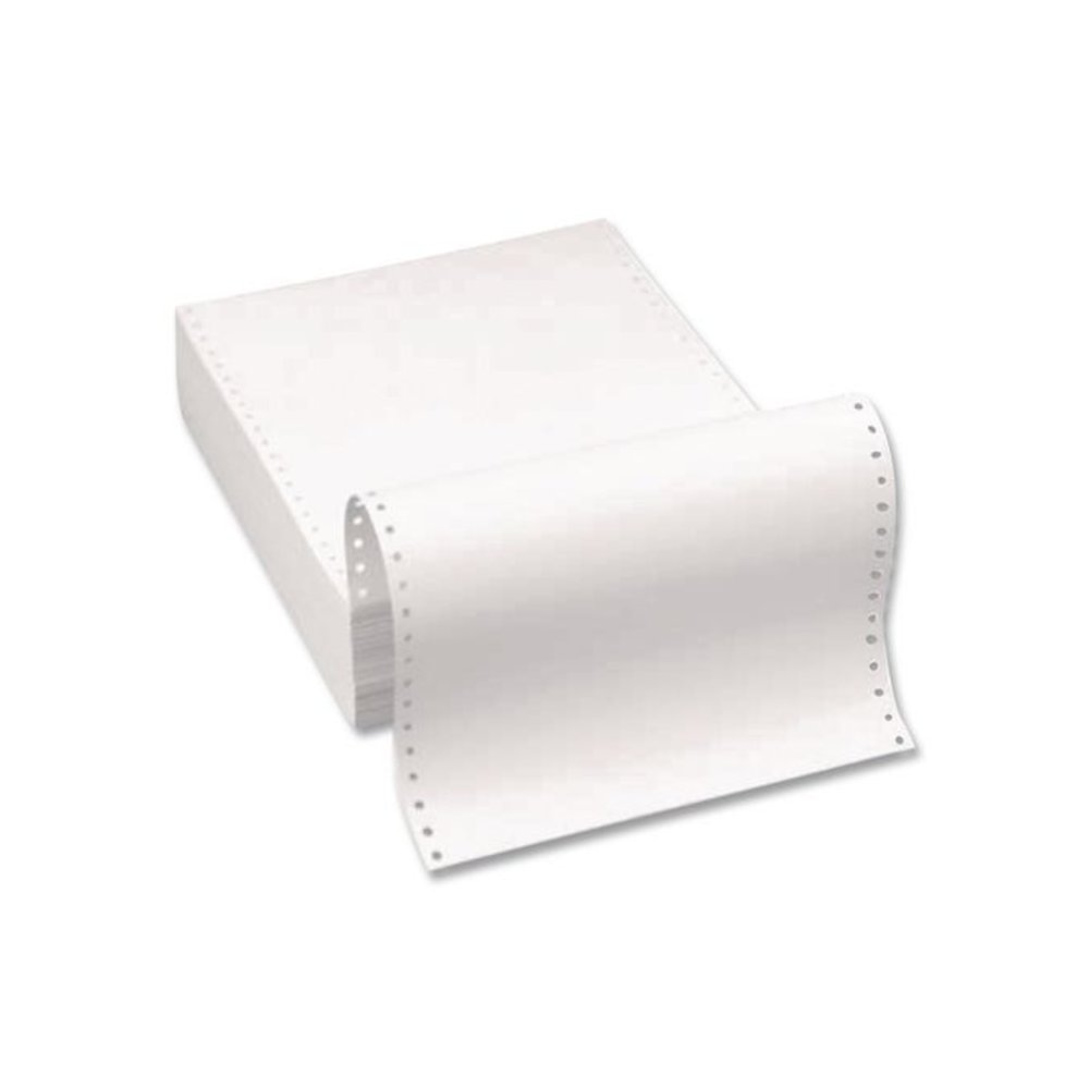 Premium Continuous Print Computer Paper, 1-Part, 92 Bright, 20 lb Bond Weight, 9.5 x 11, 2,300/Carton. Picture 3