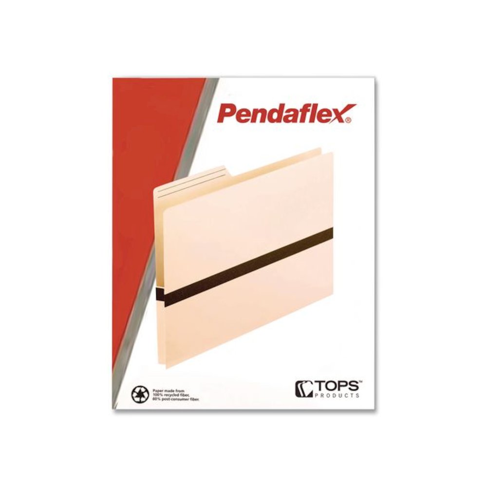 Drop Front Reinforced File Pocket, 1" Expansion, Letter Size, Manilla/Brown, 50/Box. Picture 2