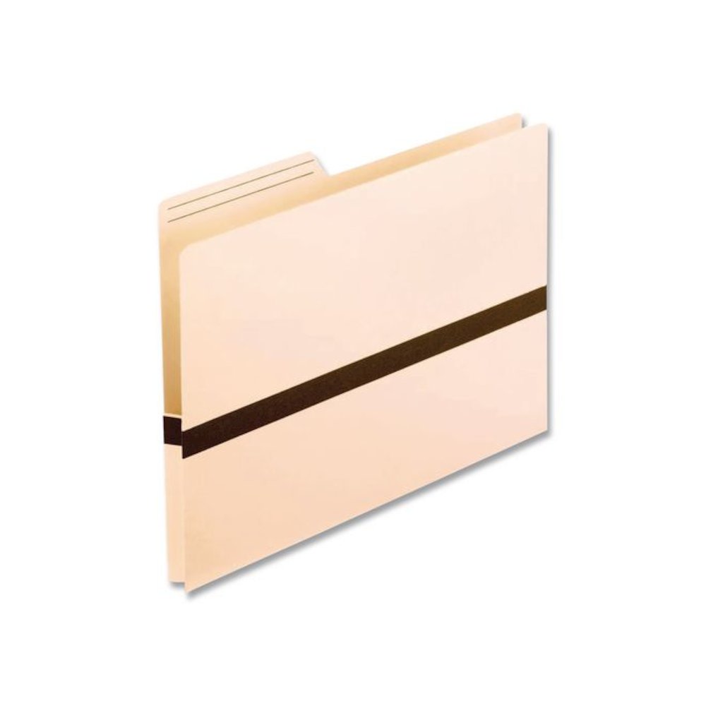 Drop Front Reinforced File Pocket, 1" Expansion, Letter Size, Manilla/Brown, 50/Box. Picture 4