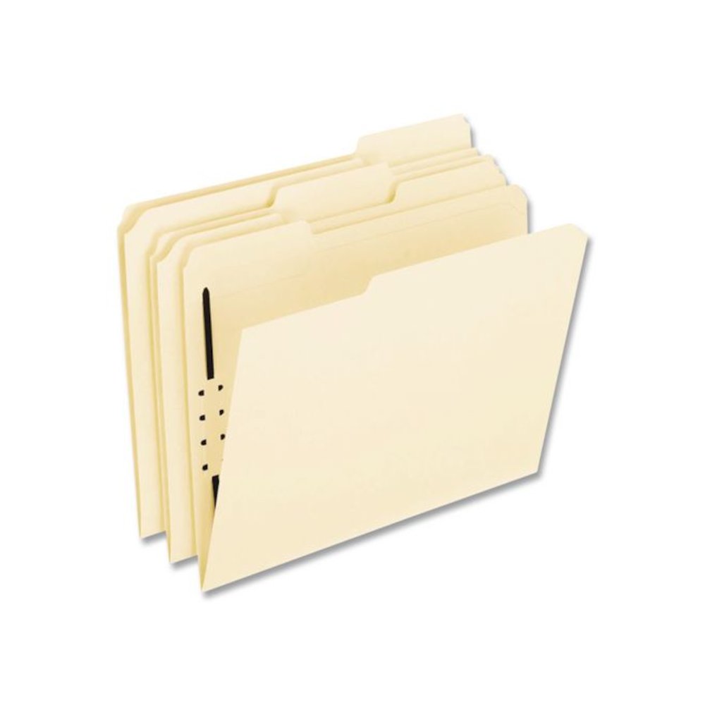 Manila Fastener Folders, 1/3-Cut Tab: Assorted, Expands 0.75", 2 Fasteners, Letter Size, Manila, 50/Box. Picture 3