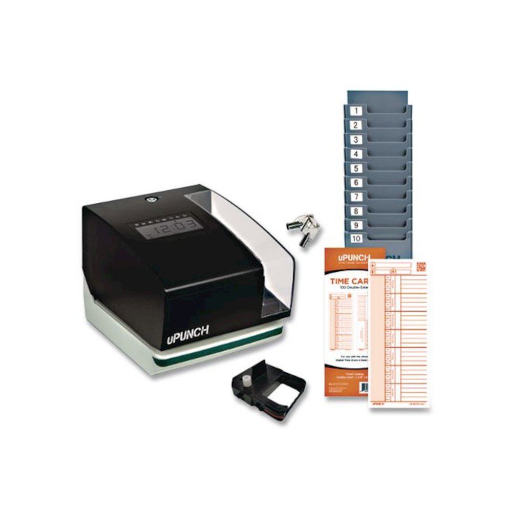 Time Clock Cards for PK1100 Time Clock, Two Sides, 3.38 x 8.25, 100/Pack. Picture 4