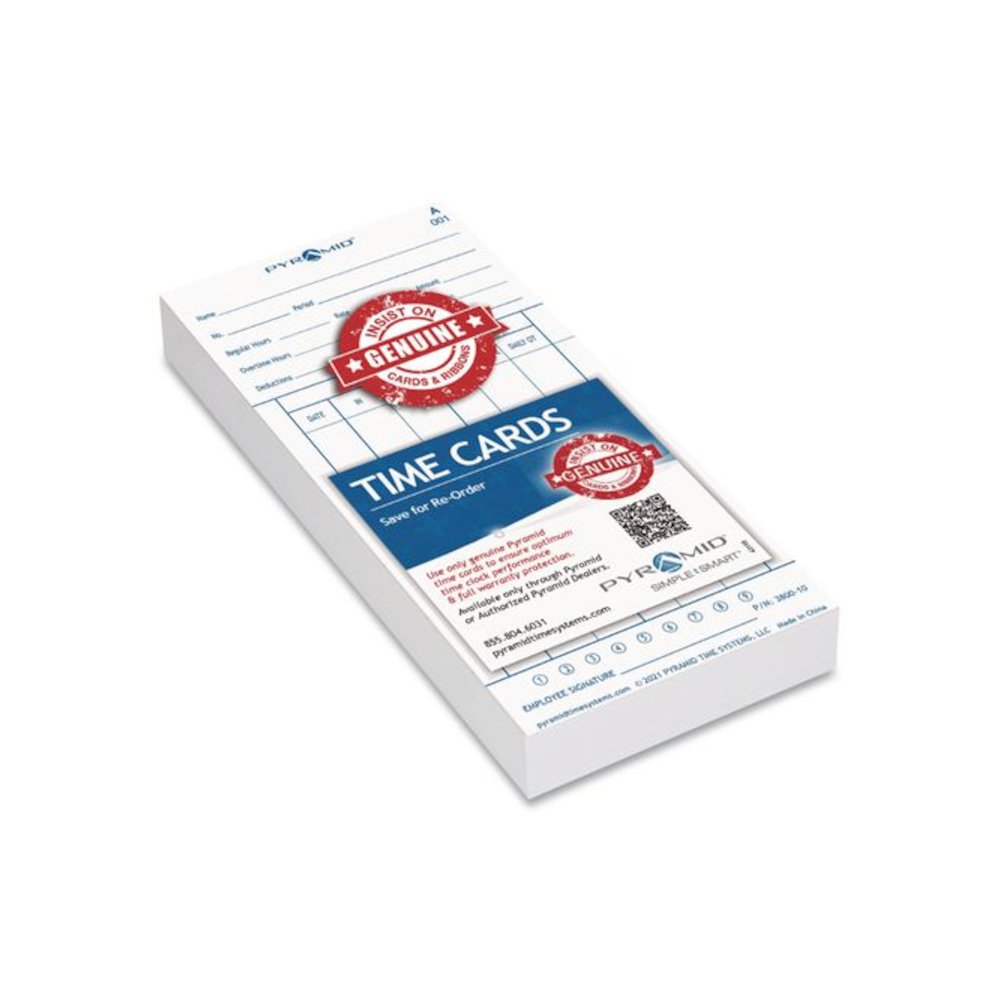 Time Clock Cards For 3800 Time Clock, 1,000/Carton. Picture 3