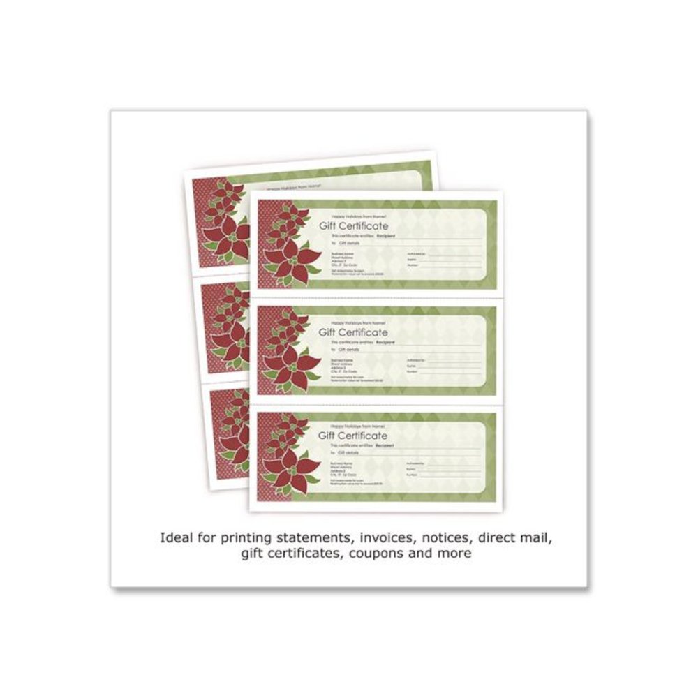 Perforated Paper, 3.66" and 7.33" from Bottom, 92 Bright, 20 lb Bond Weight, 8.5 x 11, White, 500/Ream, 5 Reams/Carton. Picture 4