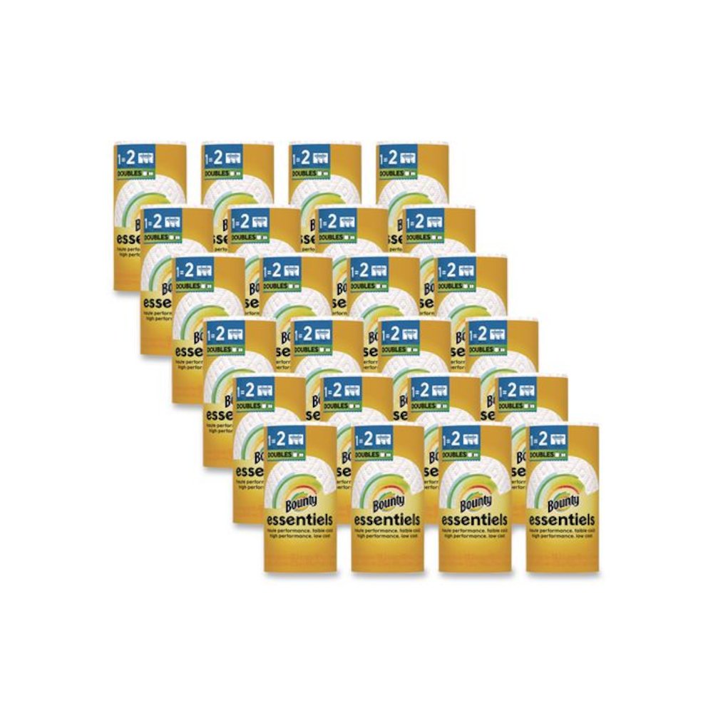 Essentials Select-A-Size Kitchen Roll Paper Towels, 2-Ply, 108 Sheets/Roll, 24 Rolls/Carton. Picture 1