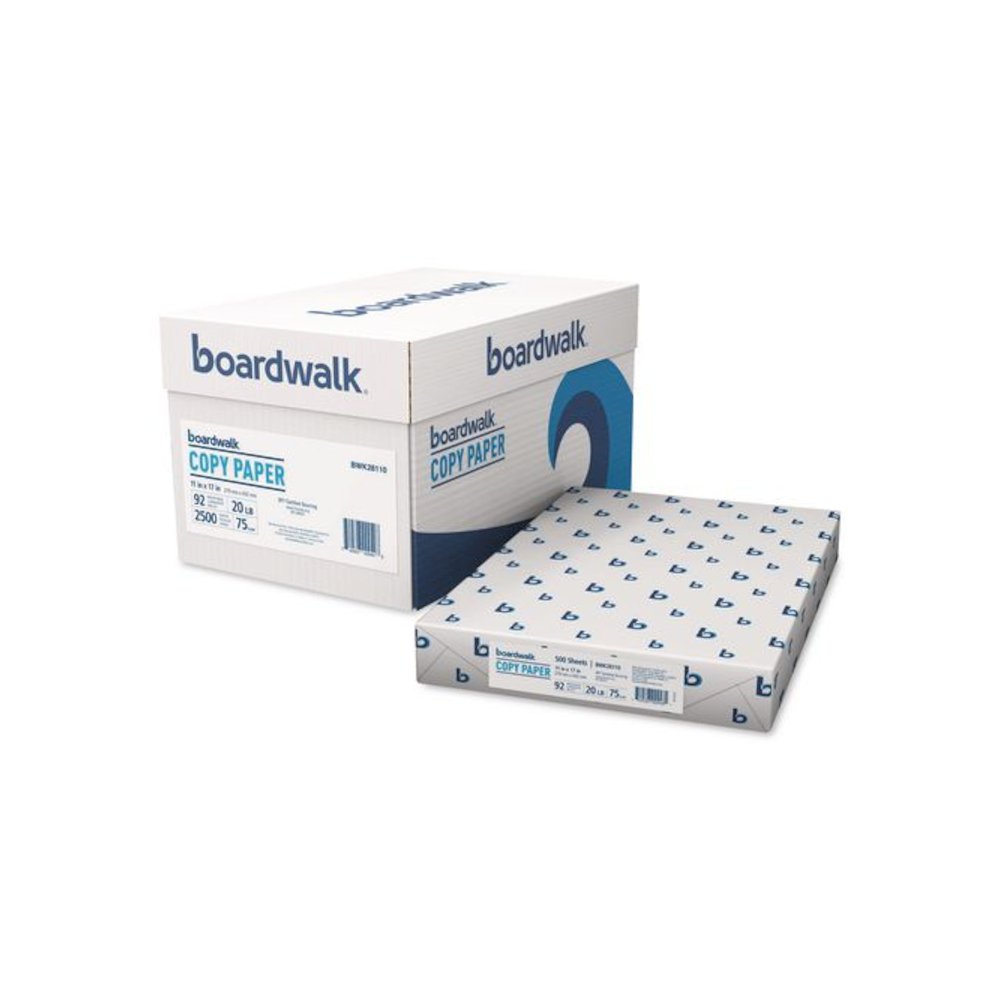 Ledger Size Copy Paper, 92 Bright, 20 lb Bond Weight, 11 x 17, White, 500 Sheets/Ream, 5 Reams/Carton. Picture 1