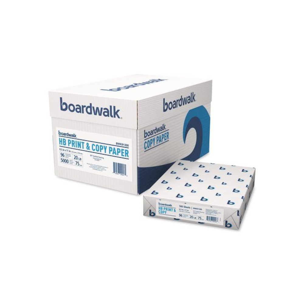 High-Bright Multipurpose Paper, 96 Bright, 20 lb Bond Weight, 8.5 x 11, White, 500 Sheets/Ream, 10 Reams/Carton. Picture 1