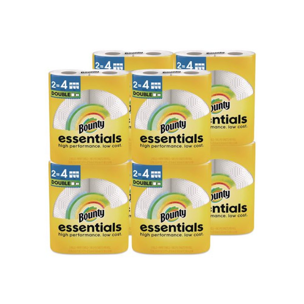 Essentials Select-A-Size Kitchen Roll Paper Towels, 2-Ply, White, 108 Sheets/Roll, 2/Pack, 8 Packs/Carton. Picture 1