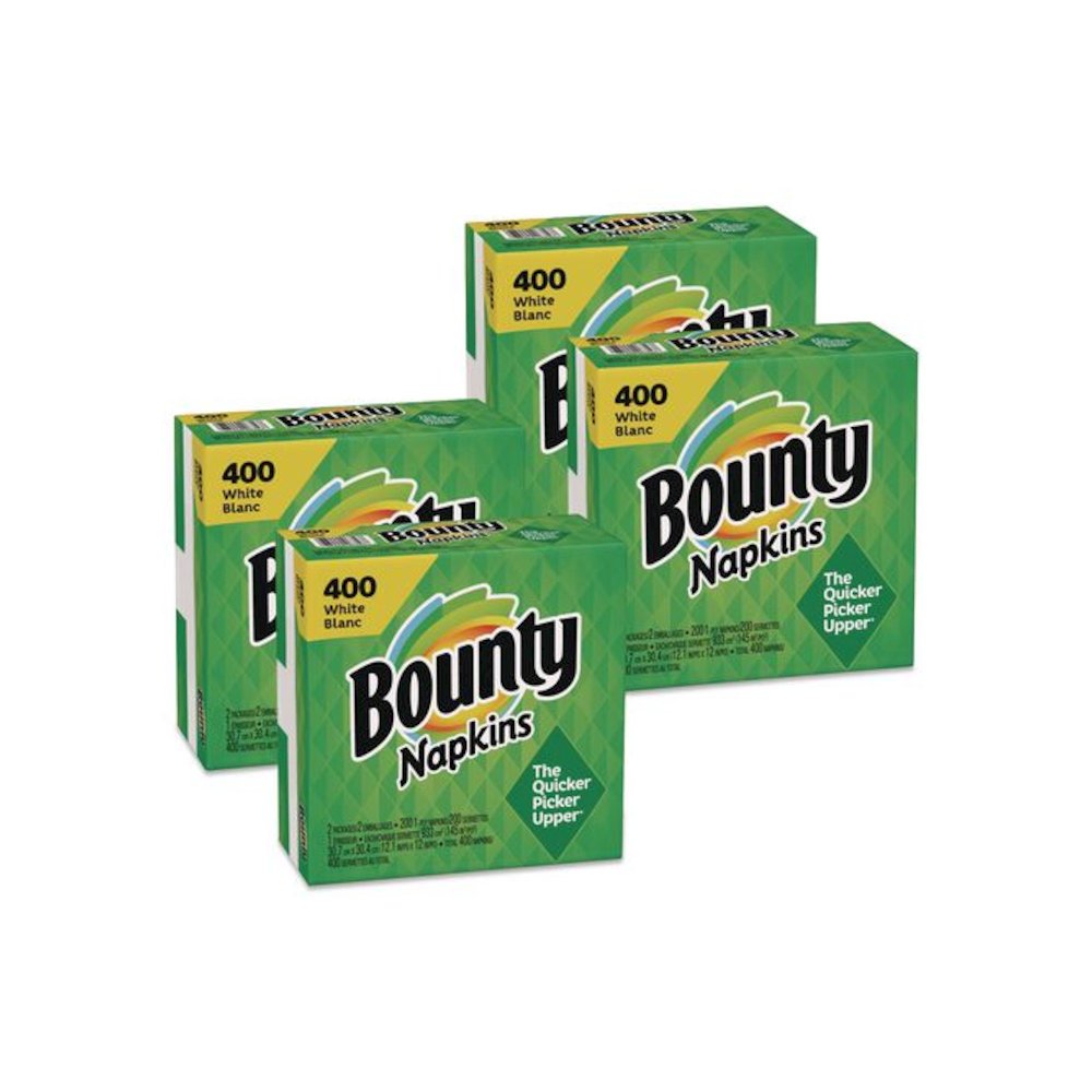 Quilted Napkins, 1-Ply, 12.1 x 12, White, 400/Pack, 4 Packs/Carton. Picture 1