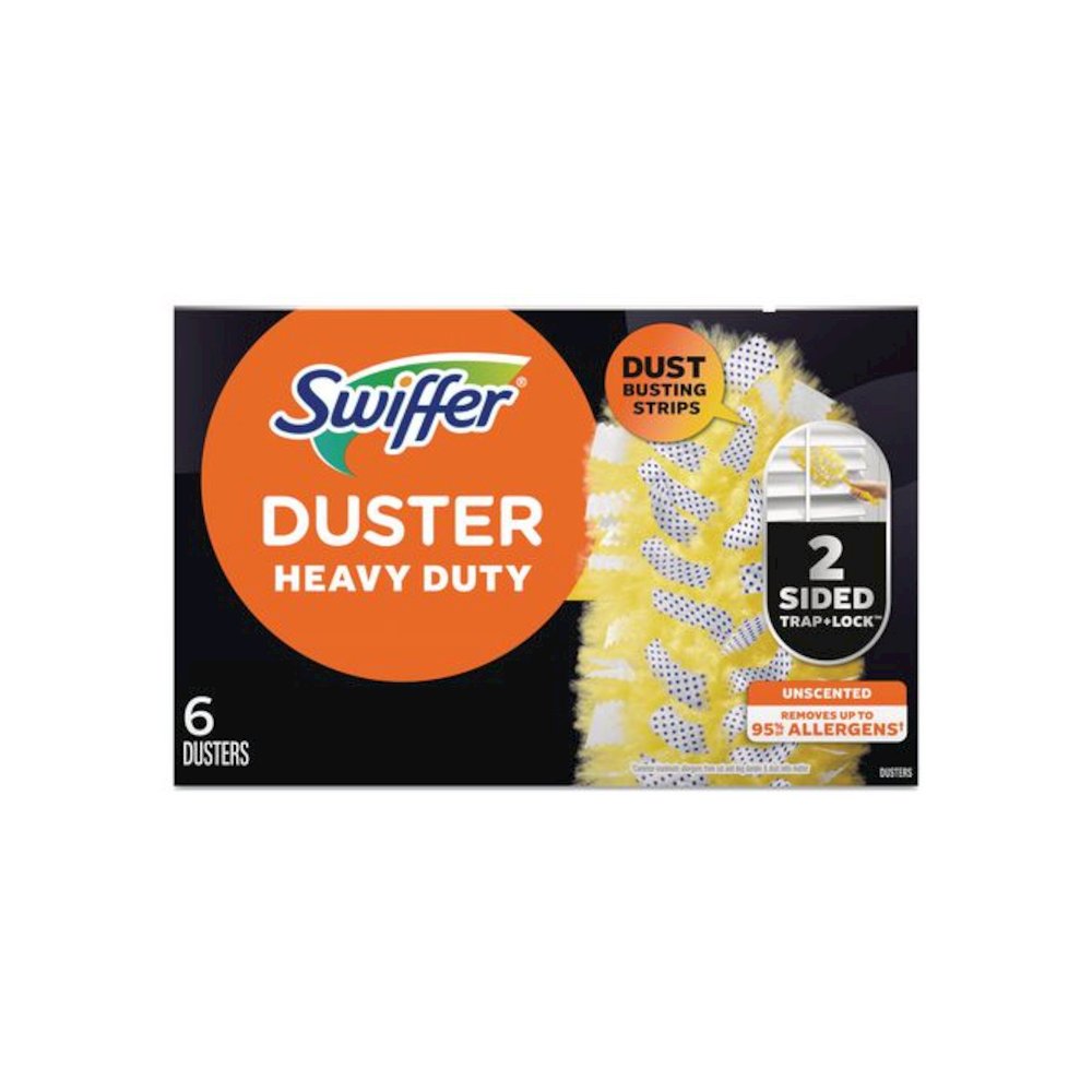 Heavy Duty Dusters Refill, Dust Lock Fiber, Unscented, Yellow, 6/Box, 4 Boxes/Carton. Picture 2