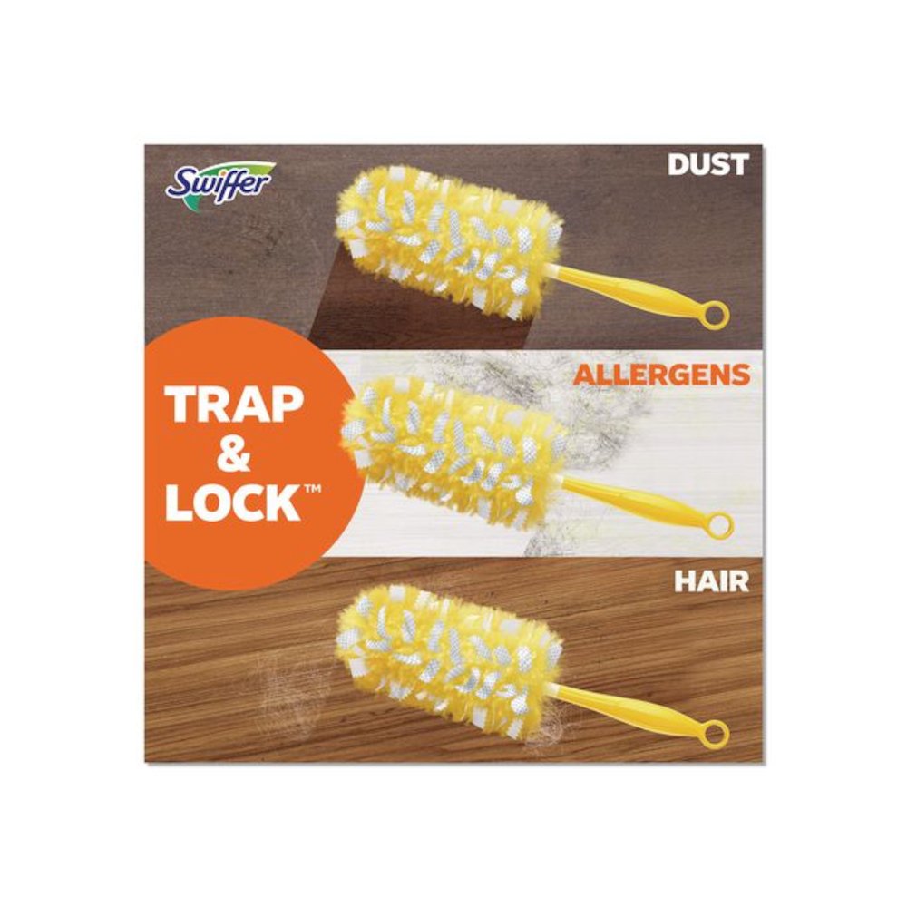 Heavy Duty Dusters Refill, Dust Lock Fiber, Unscented, Yellow, 6/Box, 4 Boxes/Carton. Picture 8