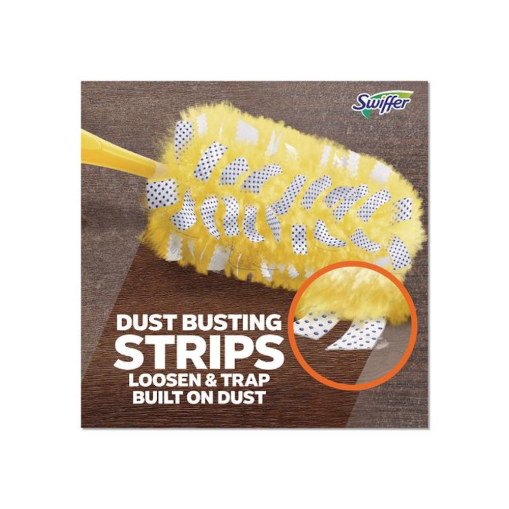 Heavy Duty Dusters Refill, Dust Lock Fiber, Unscented, Yellow, 6/Box, 4 Boxes/Carton. Picture 9