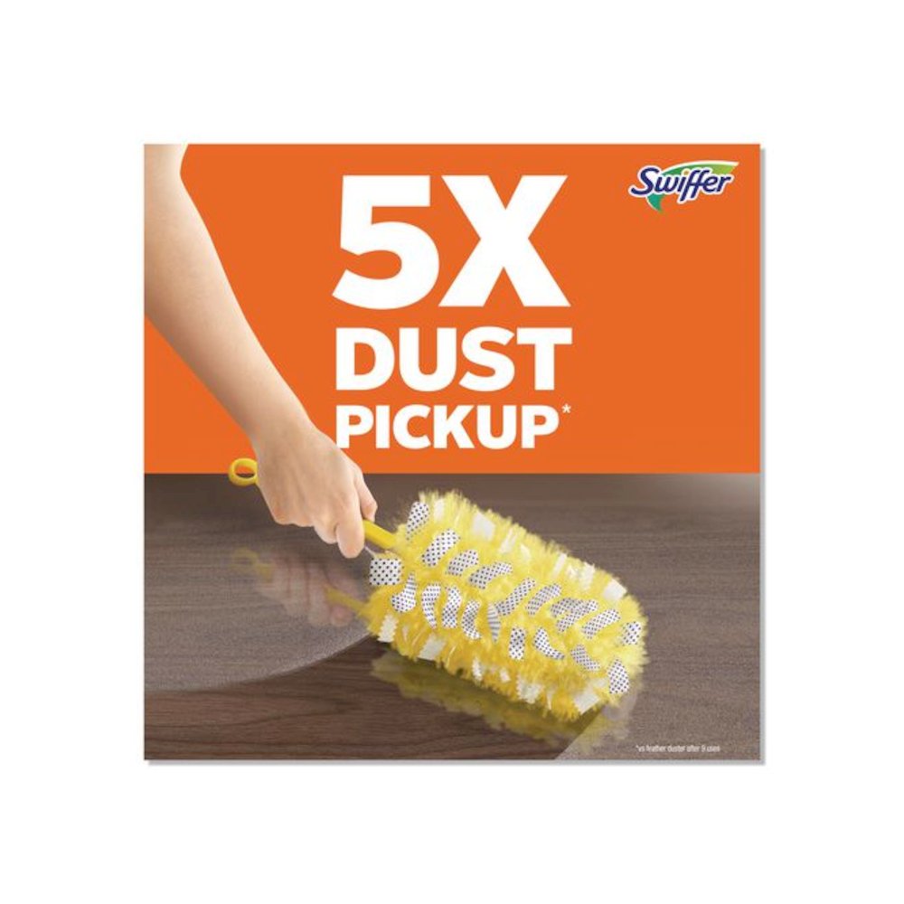 Heavy Duty Dusters Refill, Dust Lock Fiber, Unscented, Yellow, 6/Box, 4 Boxes/Carton. Picture 3