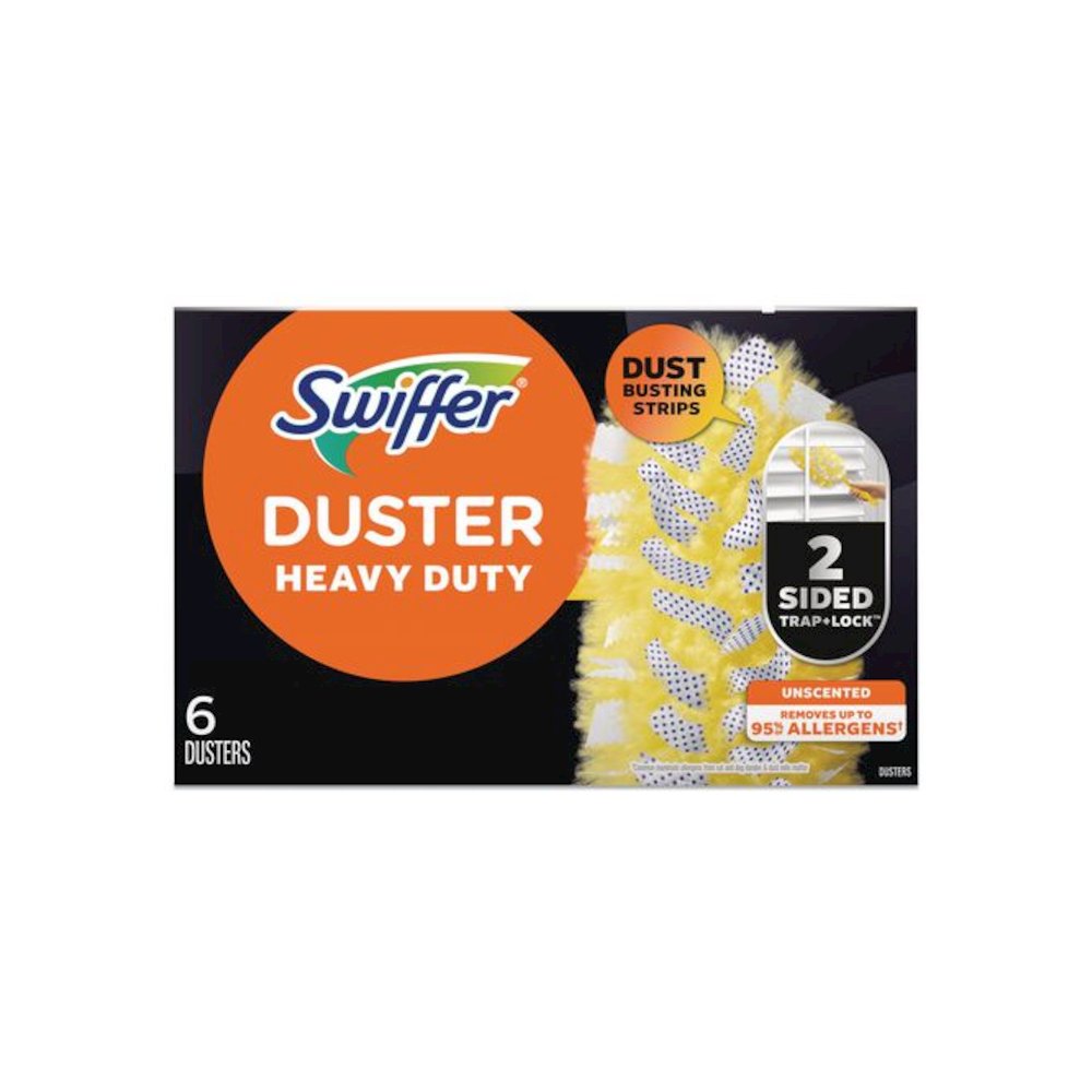 Heavy Duty Dusters Refill, Dust Lock Fiber, Unscented, Yellow, 6/Box. Picture 2