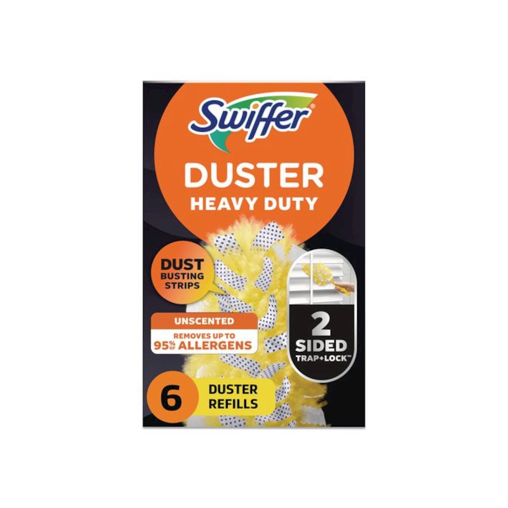 Heavy Duty Dusters Refill, Dust Lock Fiber, Unscented, Yellow, 6/Box. Picture 4