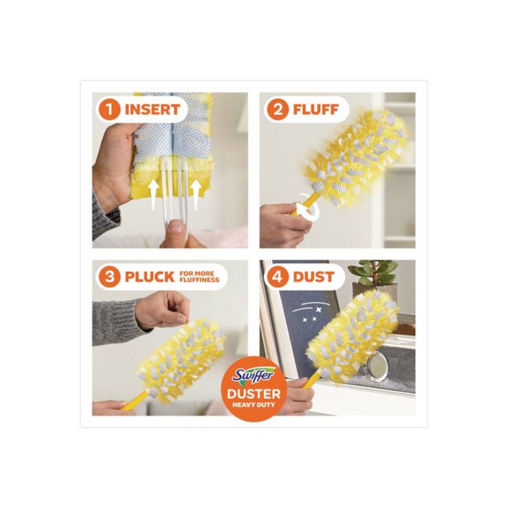 Heavy Duty Dusters Refill, Dust Lock Fiber, Unscented, Yellow, 6/Box. Picture 7
