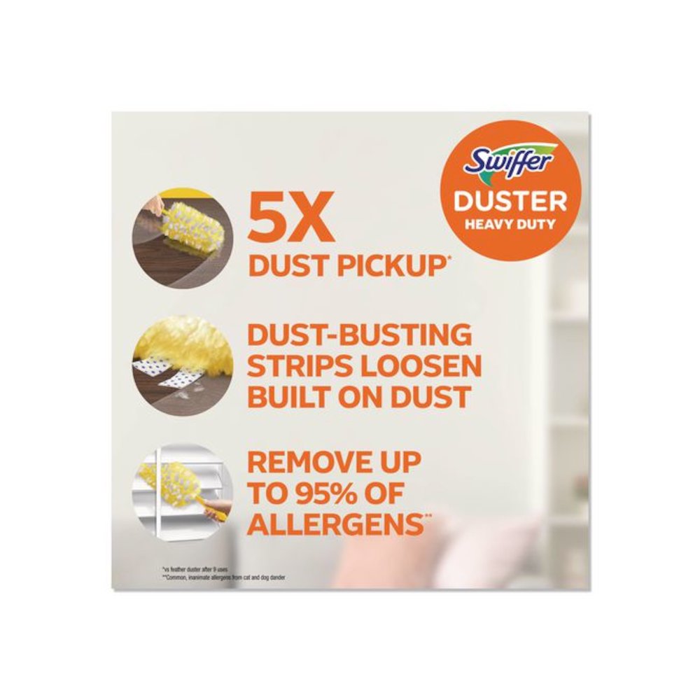 Heavy Duty Dusters Refill, Dust Lock Fiber, Unscented, Yellow, 6/Box. Picture 11