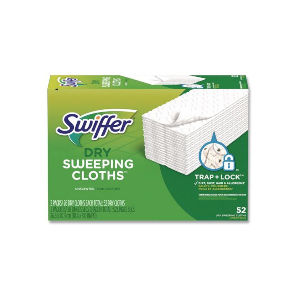 Dry Refill Cloths, 1-Ply, 10.4" x 8", White, 52/Pack. Picture 7