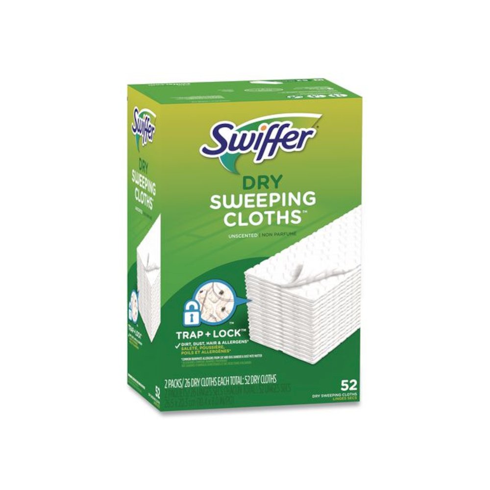 Dry Refill Cloths, 1-Ply, 10.4" x 8", White, 52/Pack. Picture 5