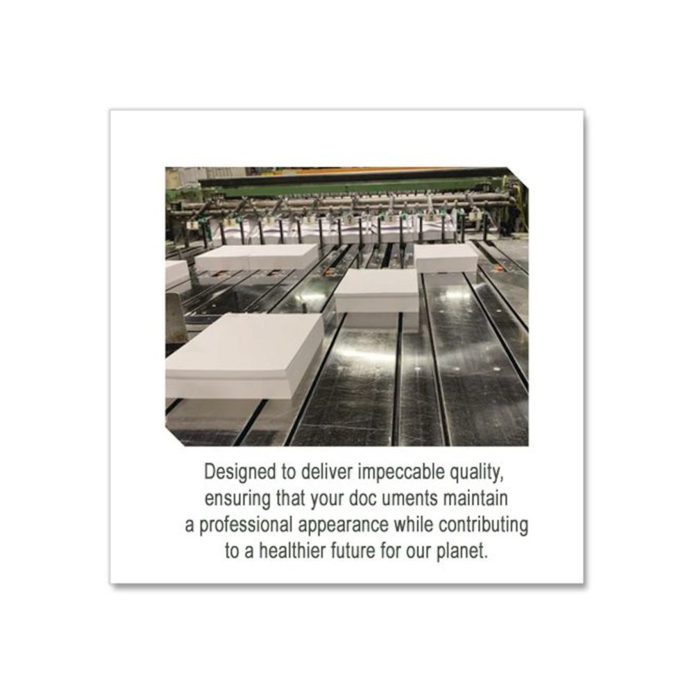 Recycled Multipurpose Paper, 92 Bright, 20 lb Bond Weight, 8.5 x 14, White, 500/Ream. Picture 3