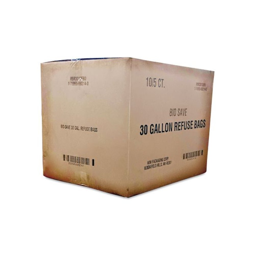 Lawn/Leaf Bags, Self-Standing, Open-Face, 30 gal, 16" x 35", Kraft, 50/Box. Picture 4