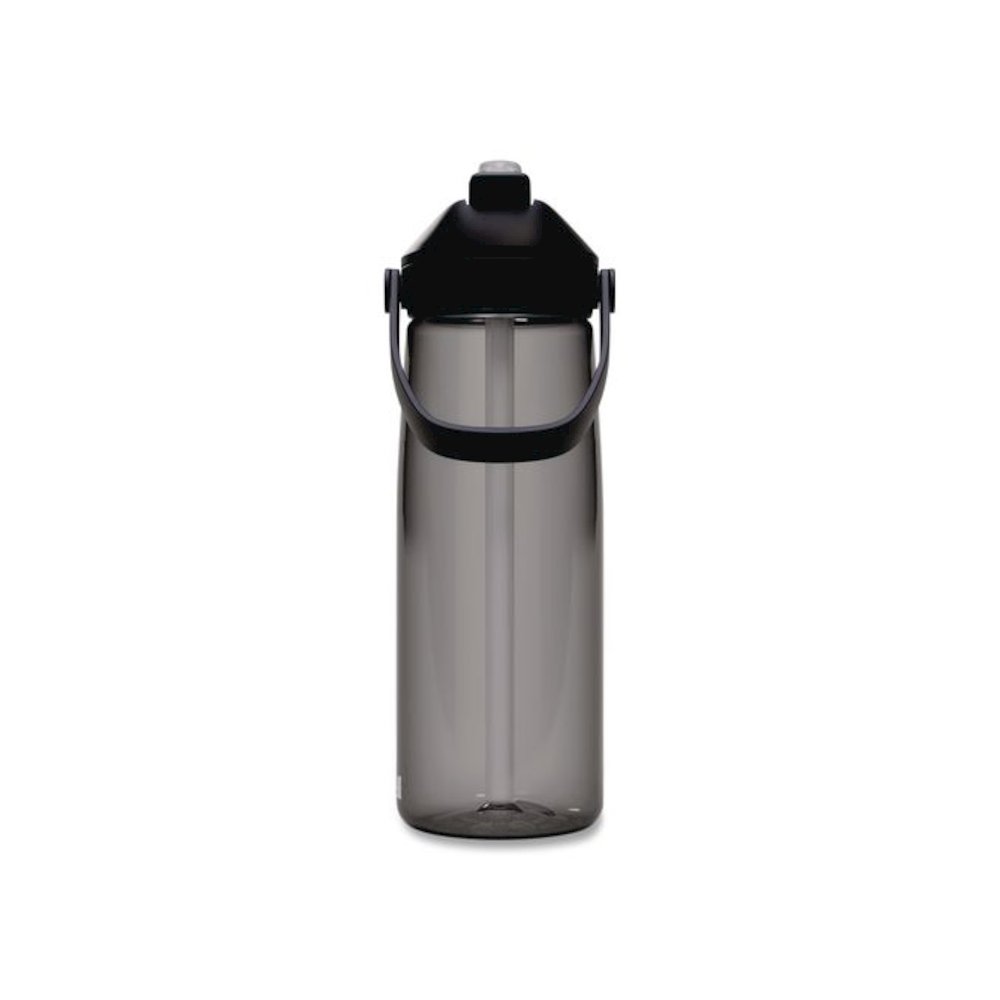 Thrive FlipStraw Plastic Water Bottle, 25 oz, Charcoal. Picture 3