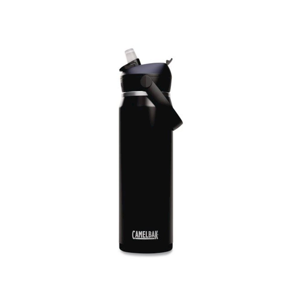 Thrive FlipStraw Stainless Steel Vacuum Insulated Water Bottle, 32 oz, Navy. Picture 2