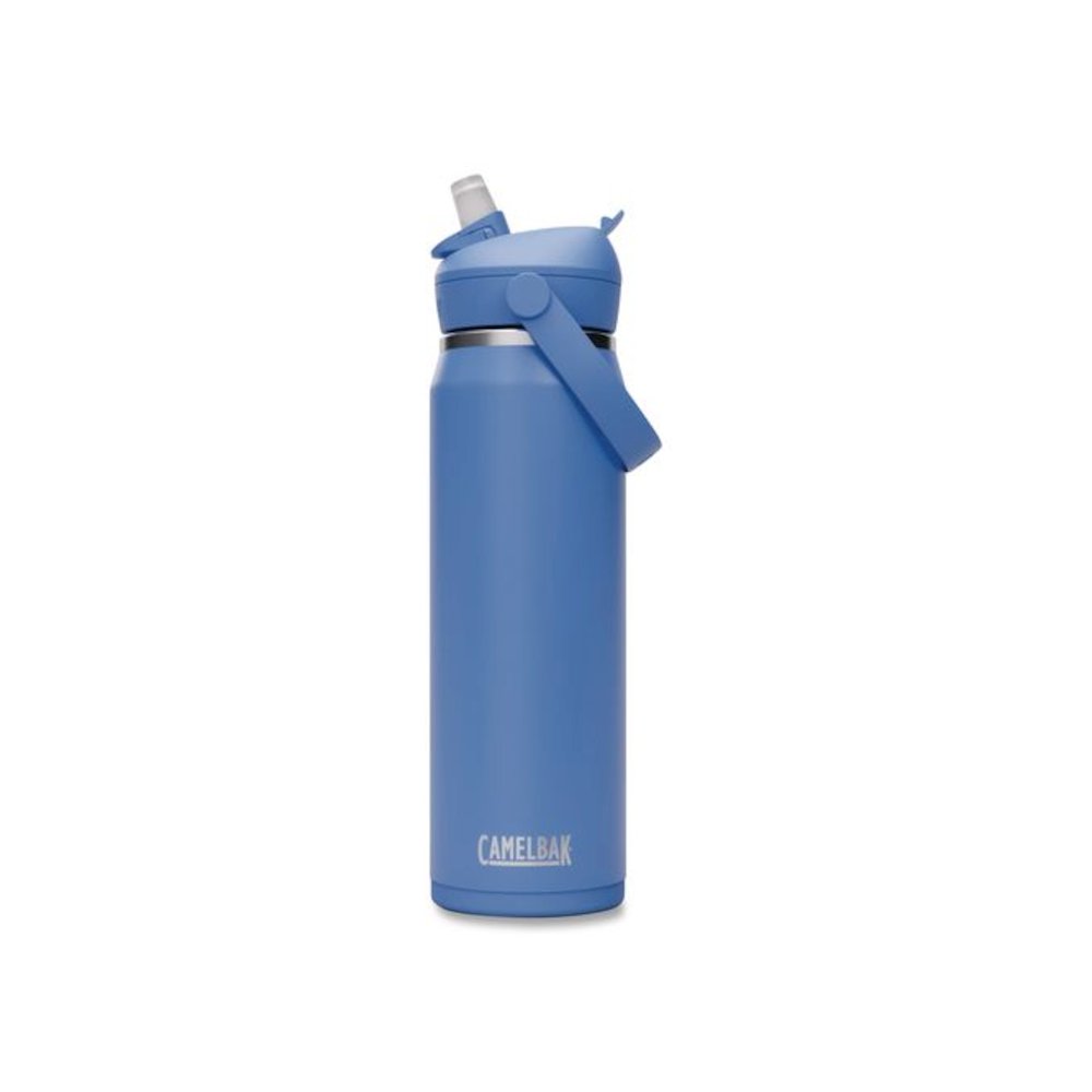 Thrive FlipStraw Stainless Steel Vacuum Insulated Water Bottle, 32 oz, Sky Blue. Picture 2