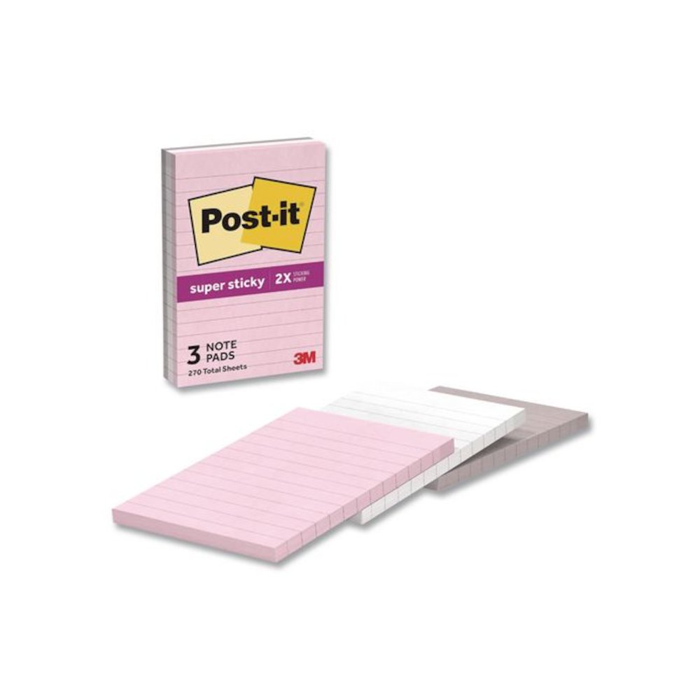 Pads in Simply Serene Colors, Note Ruled, 4 x 6, Assorted Colors, 90 Sheets/Pad, 3 Pads/Pack. Picture 1