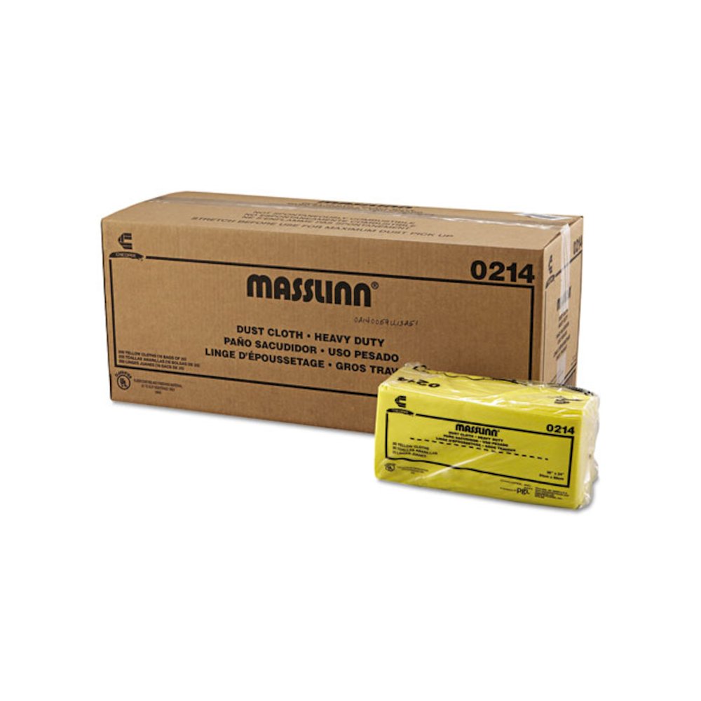 Masslinn Dust Cloths, 1-Ply, 24 x 40, Unscented, Yellow, 25/Bag, 10 Bags/Carton. Picture 3
