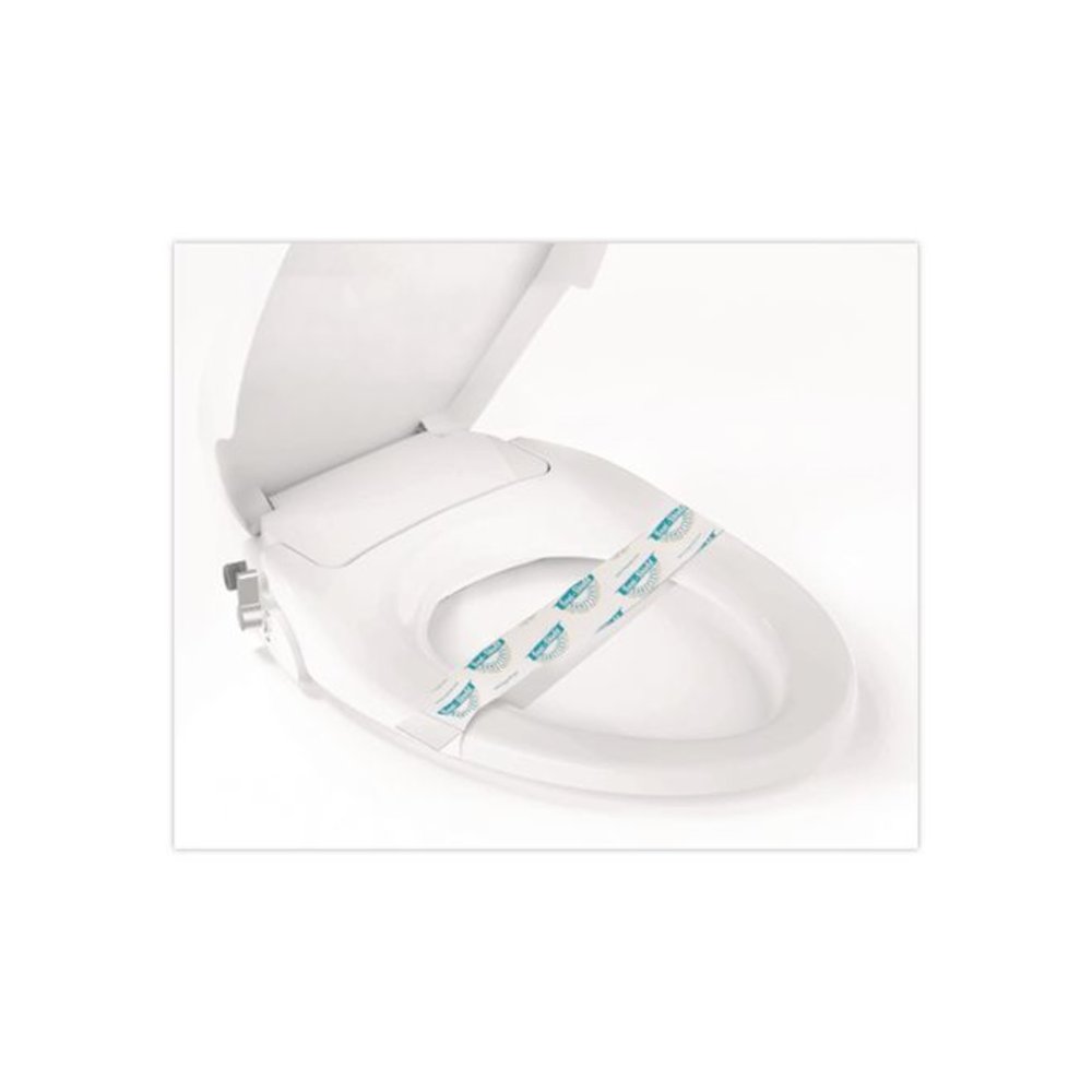 Sani/Shield Printed Toilet Seat Band, 16 x 1.5, Blue/White, 1,000/Carton. Picture 2