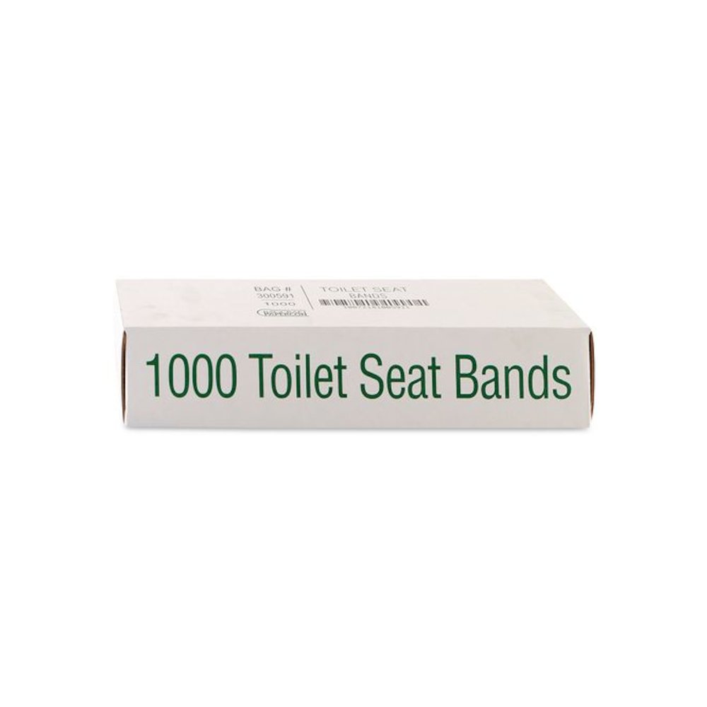 Sani/Shield Printed Toilet Seat Band, 16 x 1.5, Blue/White, 1,000/Carton. Picture 3