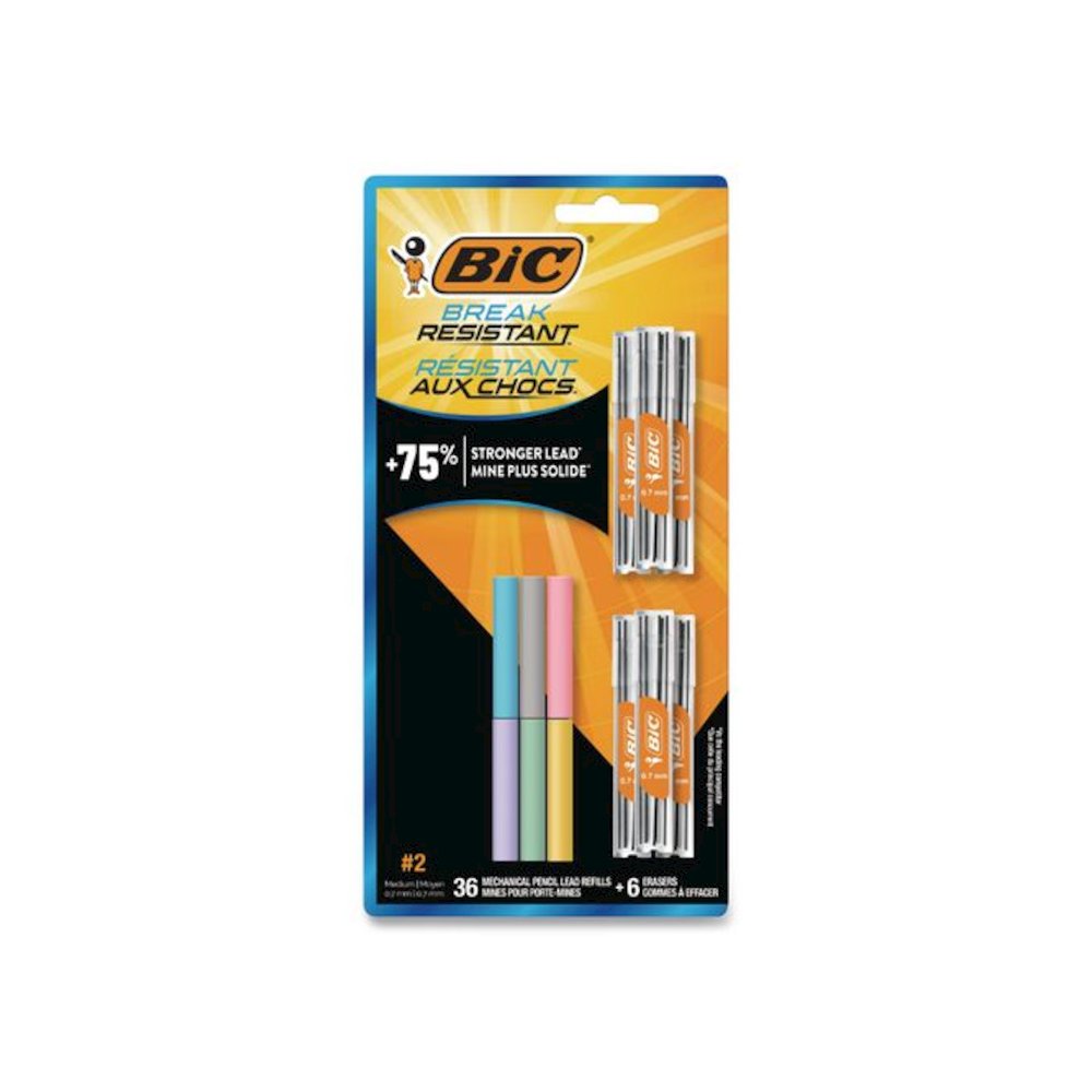 Break Resistant Lead Refills, 0.7 mm, HB, Black, 6 Leads/Tube, 6 Tubes/Pack. Picture 4
