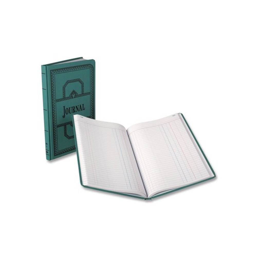 Account Journal, Journal-Style Rule, Blue Cover, 11.75 x 7.25 Sheets, 500 Sheets/Book. Picture 4