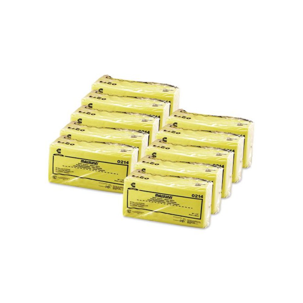 Masslinn Dust Cloths, 1-Ply, 24 x 40, Unscented, Yellow, 25/Bag, 10 Bags/Carton. Picture 1