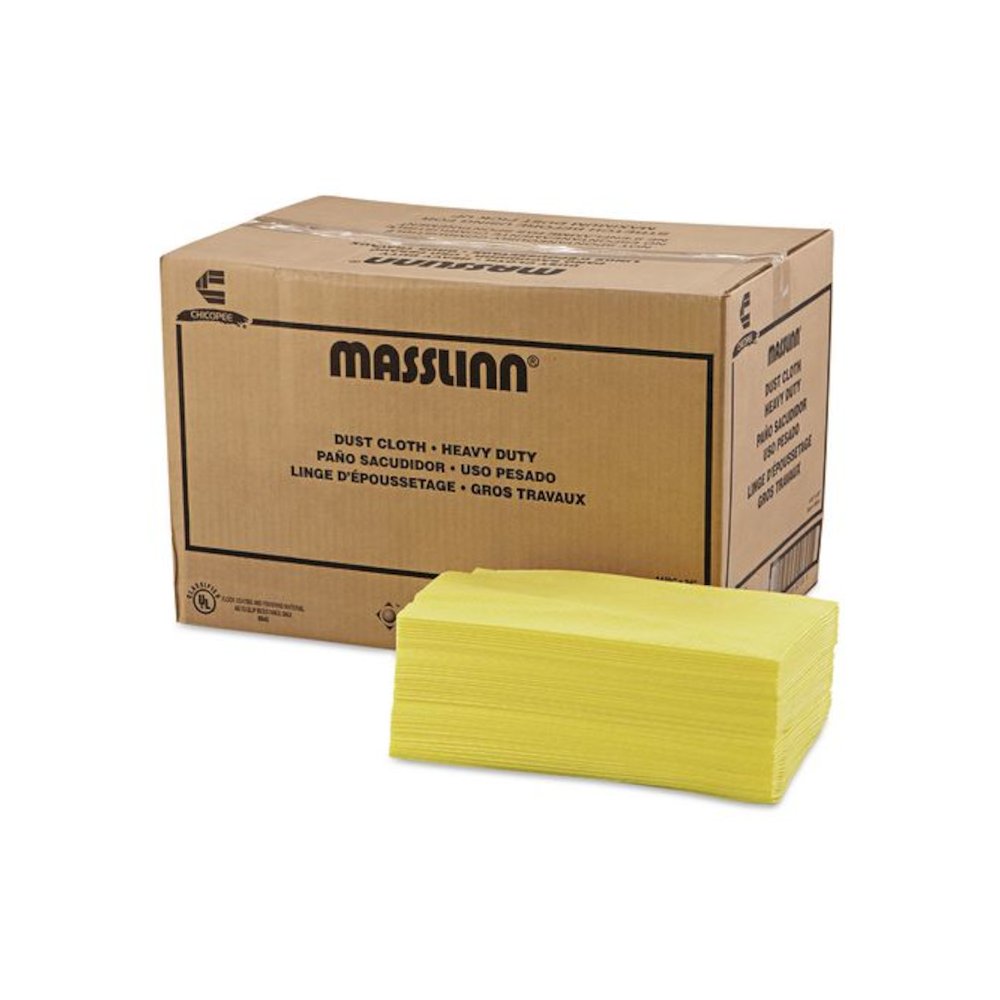 Masslinn Dust Cloths, 1-Ply, 16 x 24, Unscented, Yellow, 50/Pack, 8 Packs/Carton. Picture 3