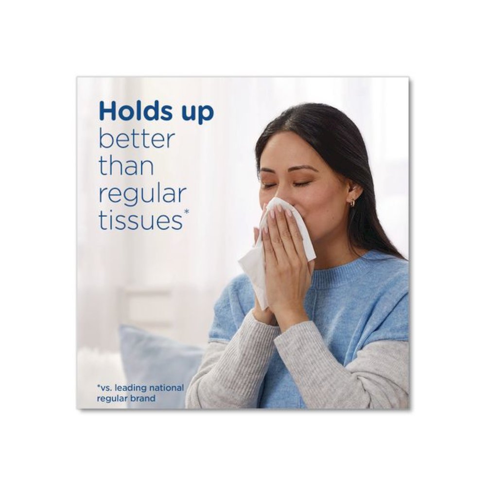 Plus Lotion Facial Tissue, 2-Ply, White, 124 Sheets/Box, 24 Boxes/Carton. Picture 7