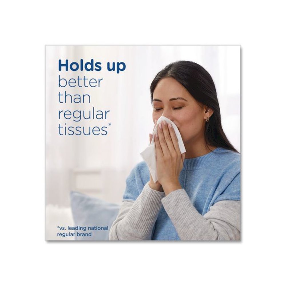 Plus Lotion Facial Tissue, 2-Ply, White, 124 Sheets/Box, 3 Box/Pack. Picture 7