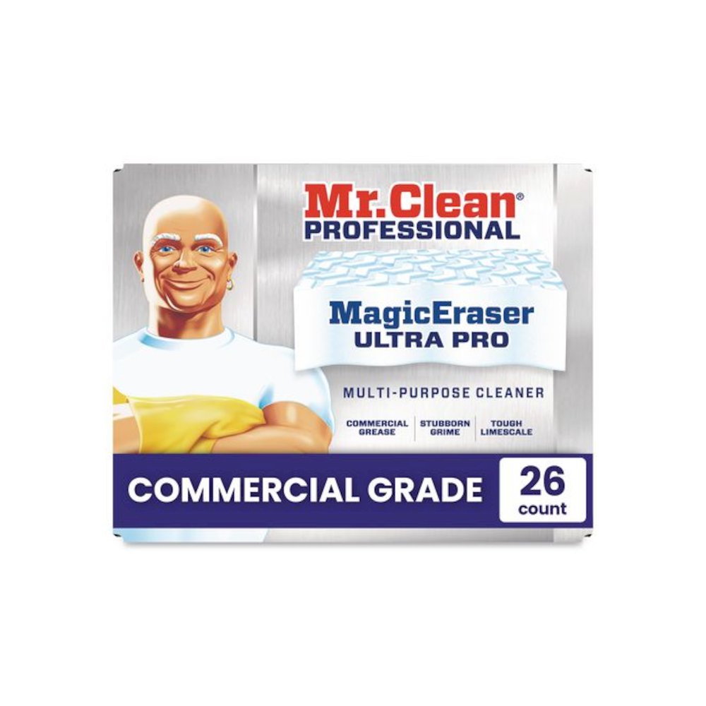 Magic Eraser Ultra Pro Multi-Purpose Cleaner, 4.72 x 1.38, 2.56" Thick, White, 26/Carton. Picture 2